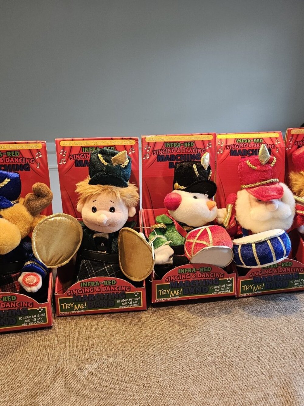 Animated Marching Band Christmas TL Toys HK Limited lot 5 Interactive Plush